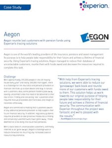 Aegon tracing case study