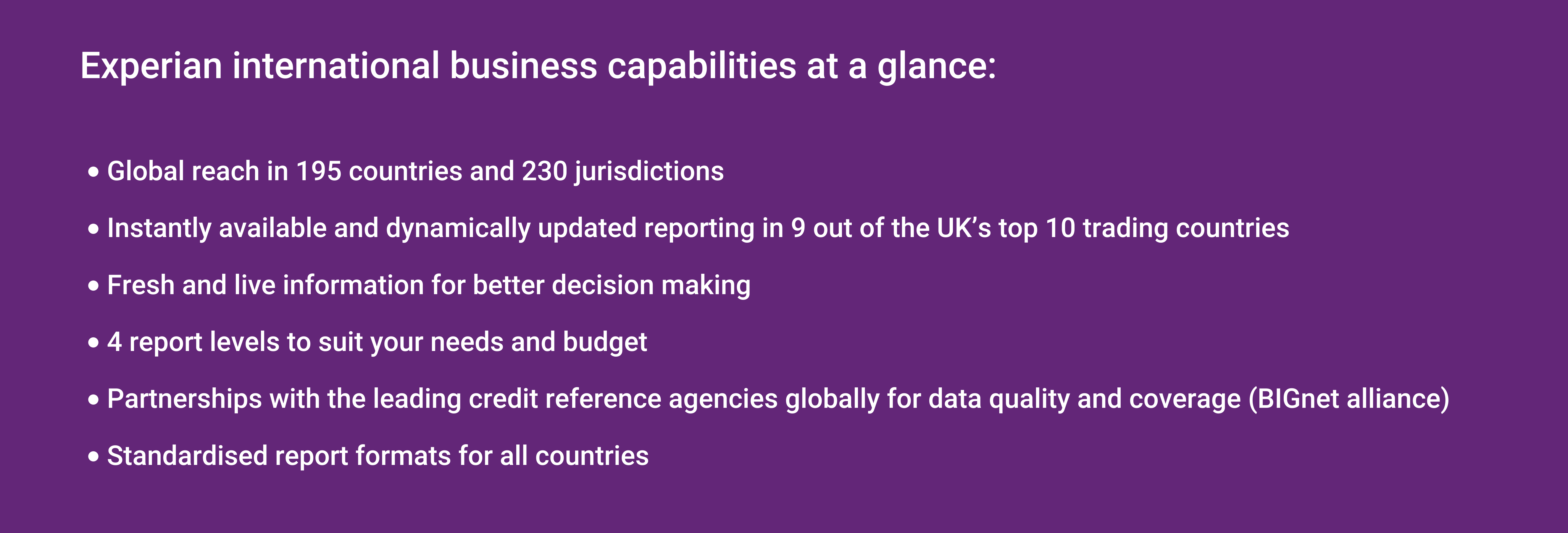 Experian international trading capabilities